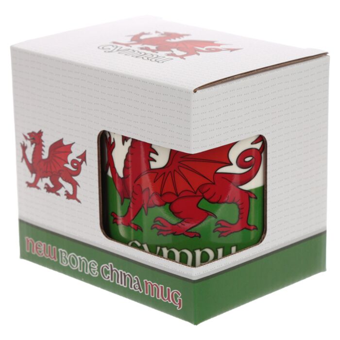 Porcelain Mug - Welsh Dragon Wales (Cymru) Souvenir - Truly Yours
