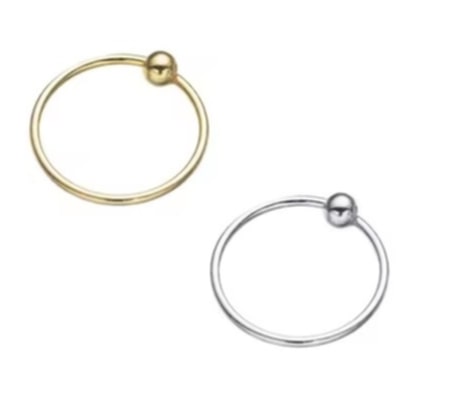 925 Sterling Silver Nose Rings 3 Pc Set