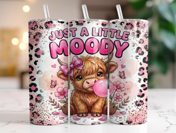 20oz Highland Cow Tumbler – Travel Mug with Straw