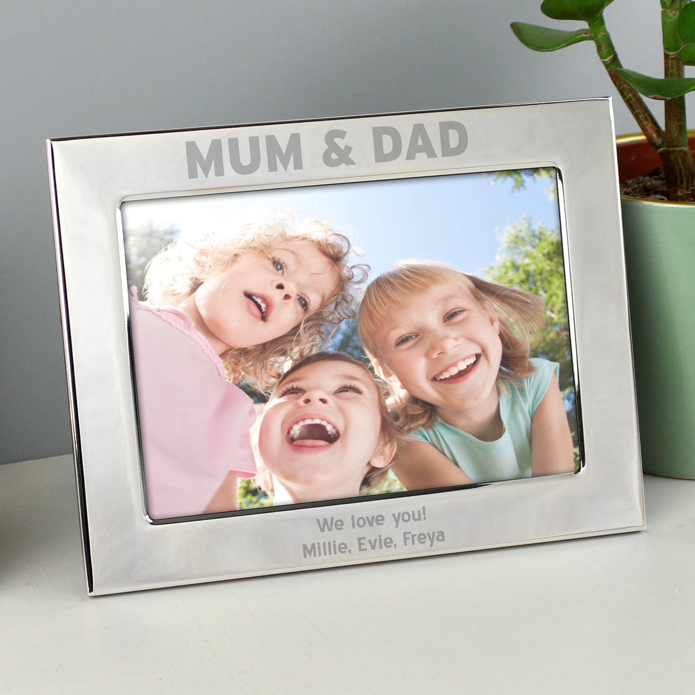 Personalised Silver 5x7 Mum & Dad Photo Frame - Truly Yours