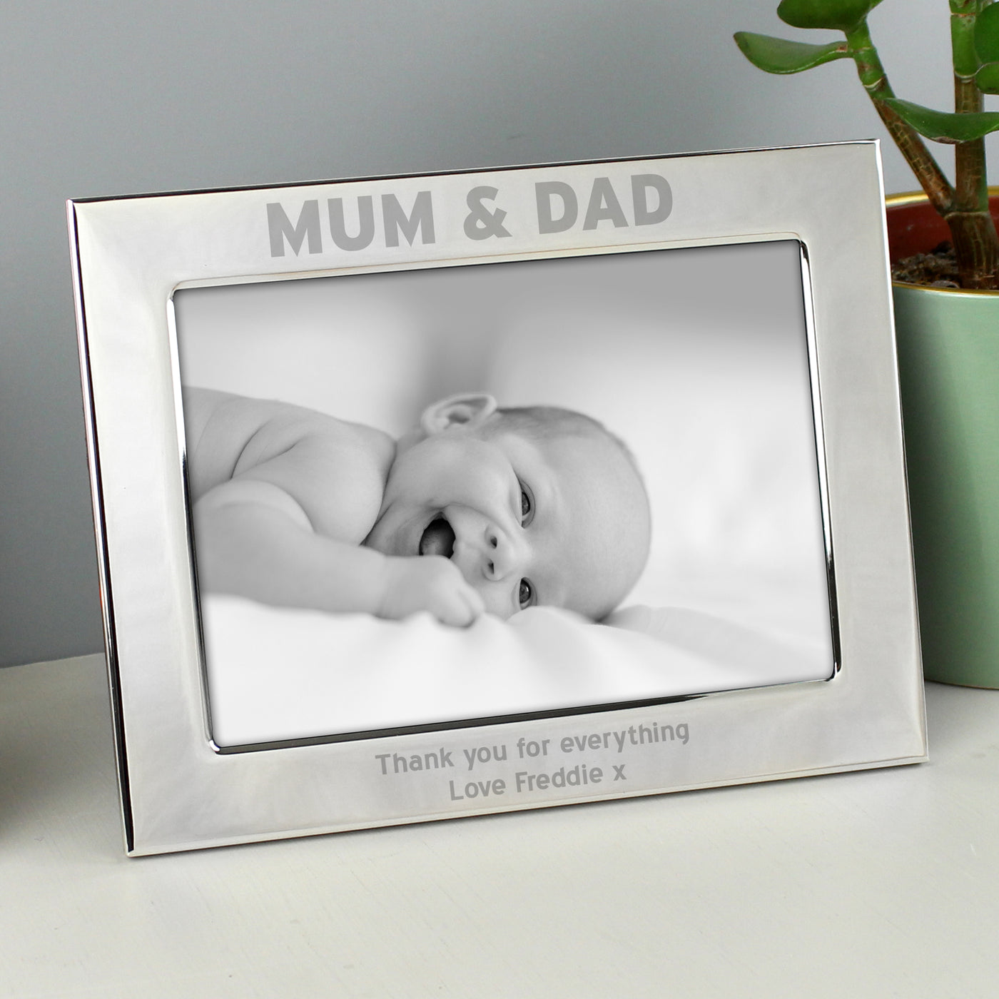 Personalised Silver 5x7 Mum & Dad Photo Frame - Truly Yours