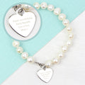 Personalised White Freshwater Pearl Message Bracelet - Truly Yours