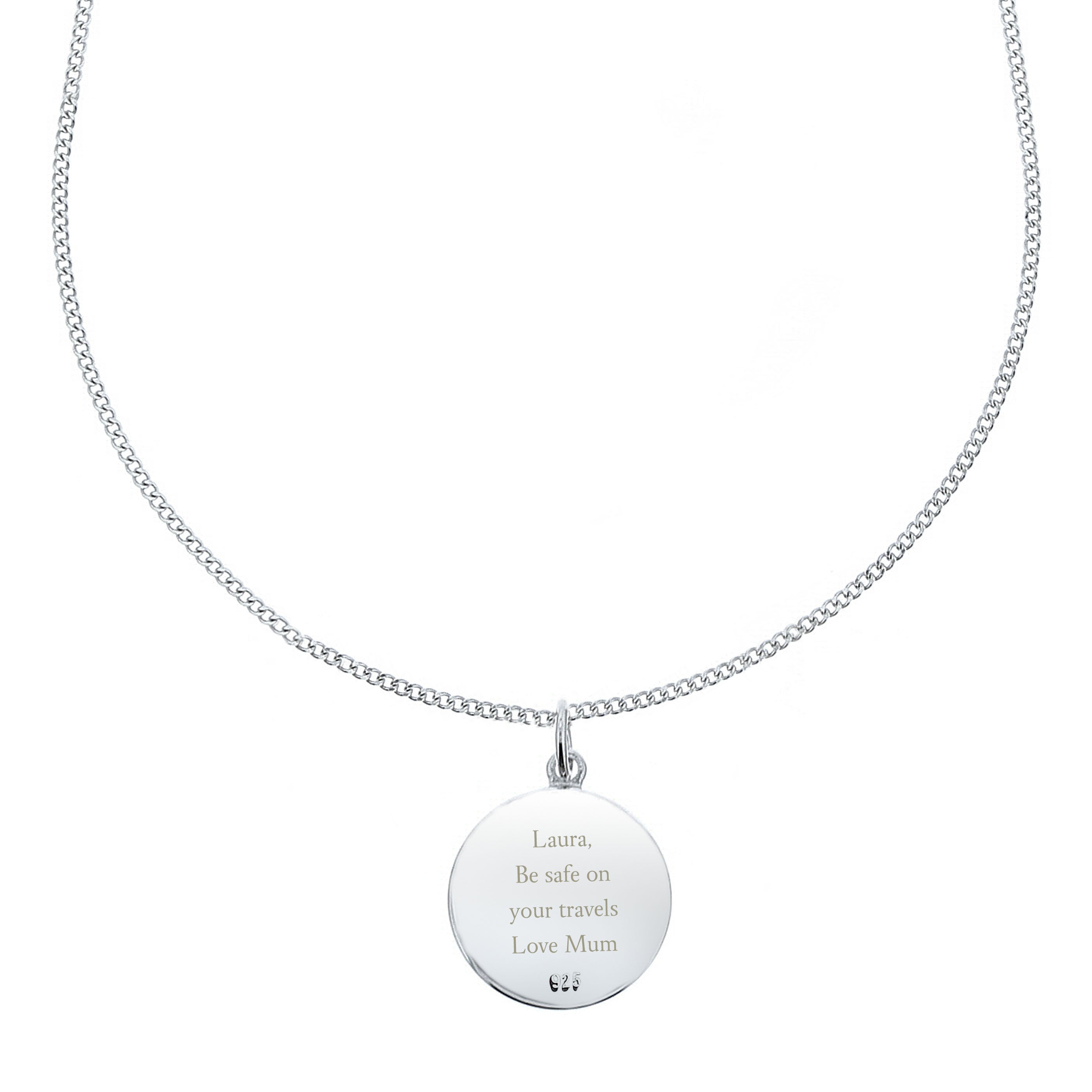 Personalised Sterling Silver & 9ct Gold St. Christopher Necklace - Truly Yours