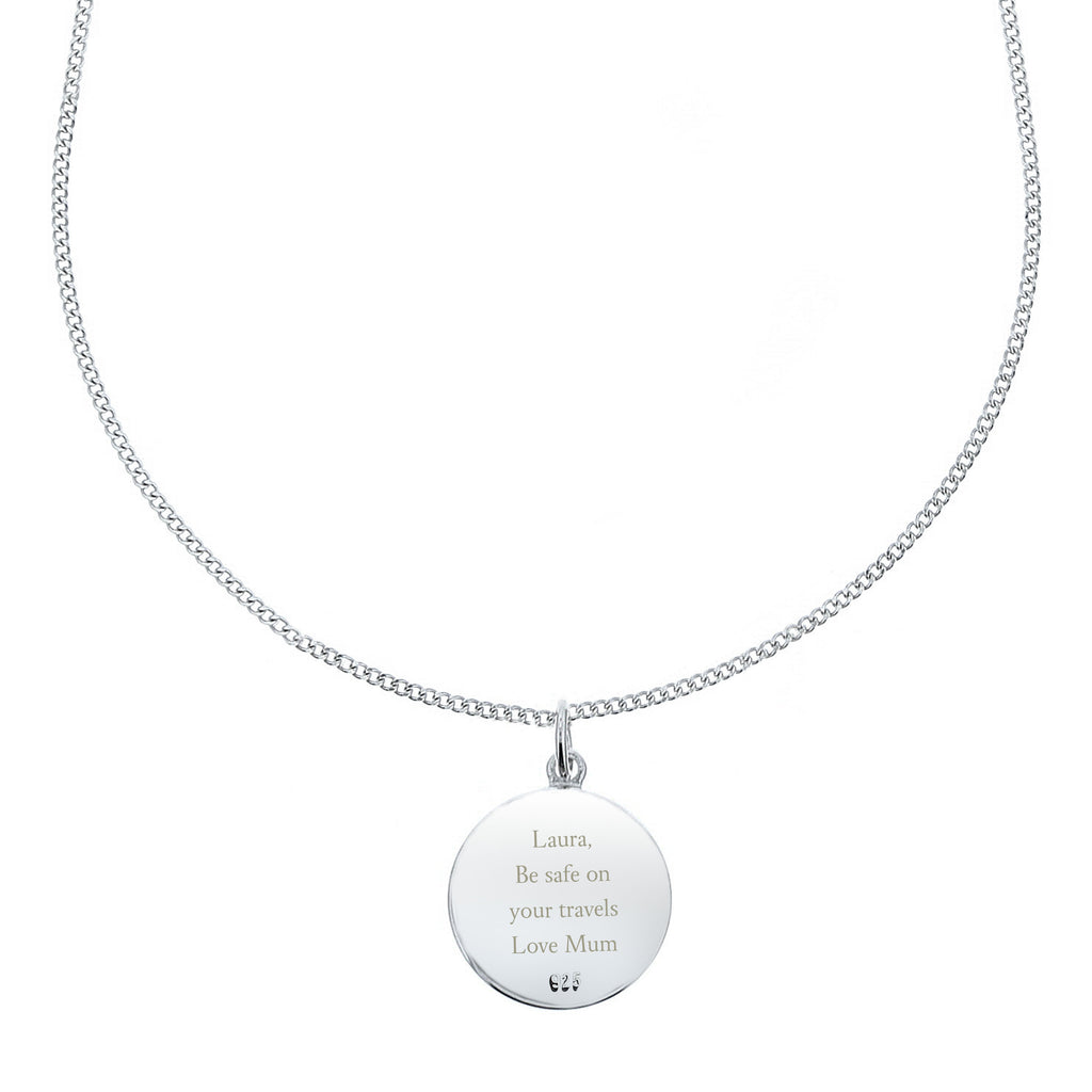 Personalised Sterling Silver & 9ct Gold St. Christopher Necklace - Truly Yours