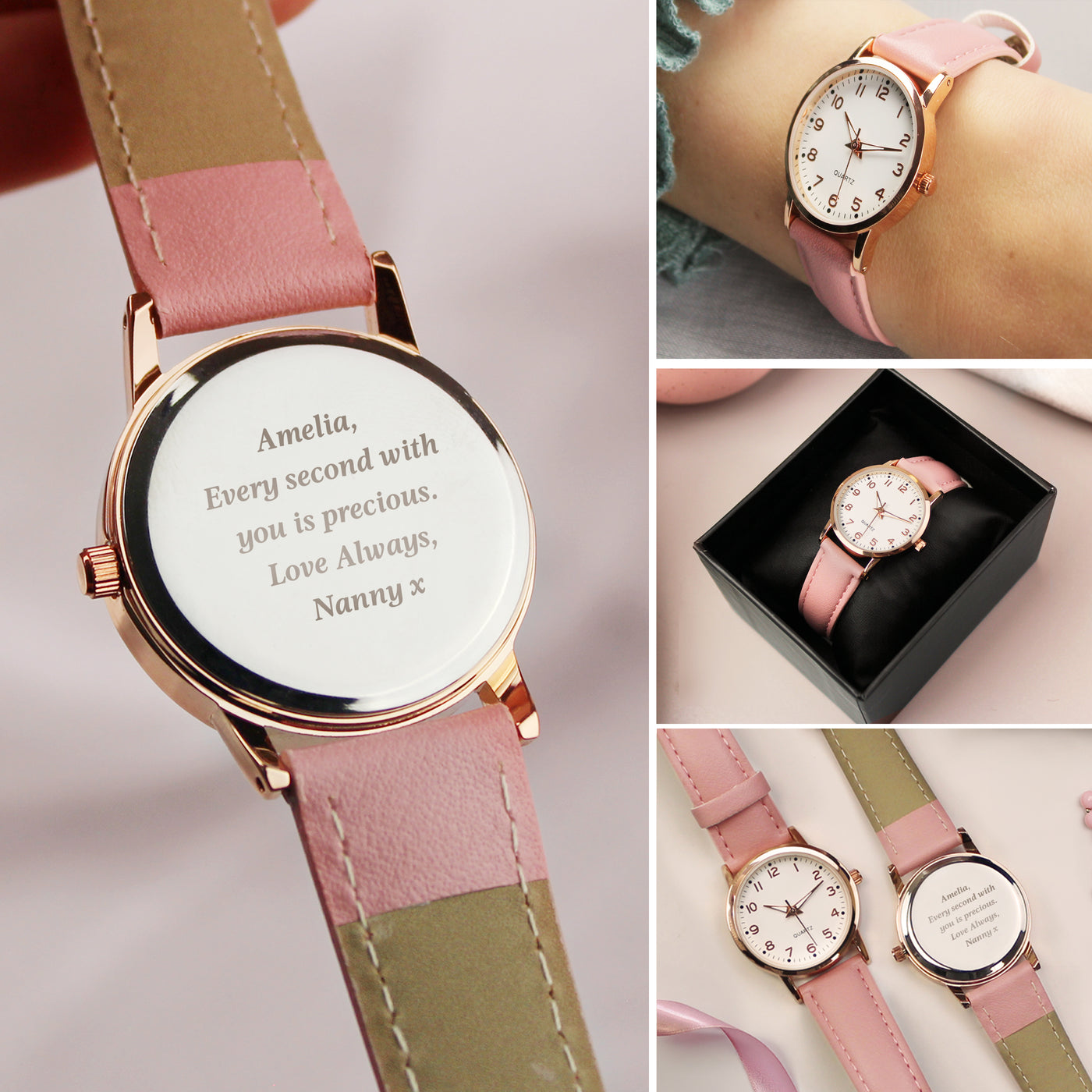Personalised Girls Pink Watch - Truly Yours