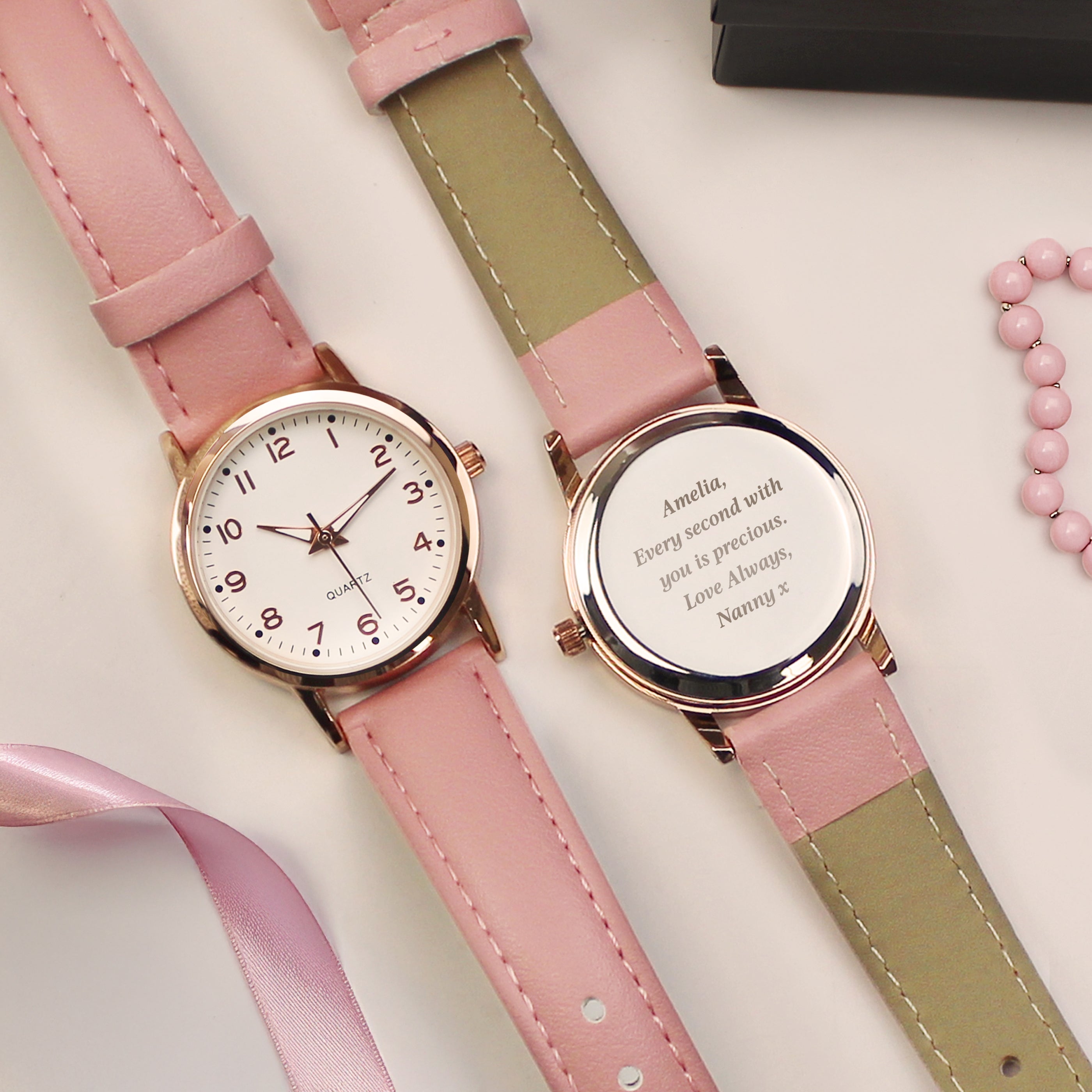 Personalised Girls Pink Watch - Truly Yours