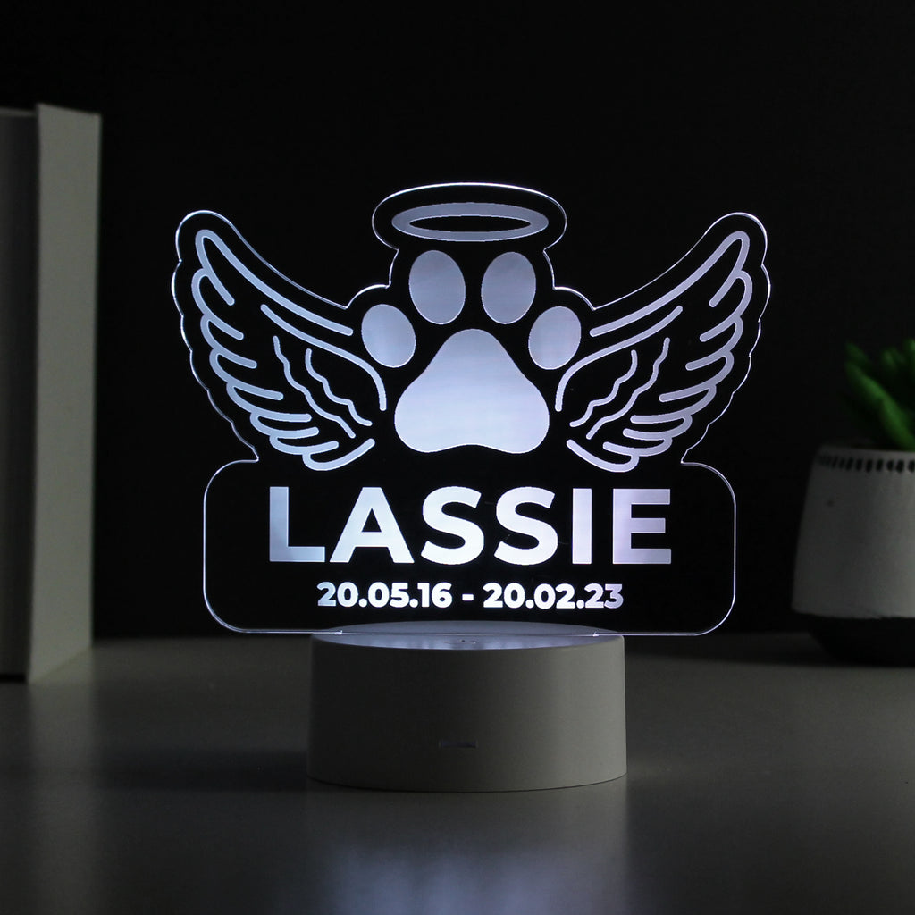 Personalised Pet Memorial Colour Changing LED Light - Truly Yours