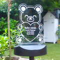 Personalised Bear Memorial Outdoor Solar Light Led light