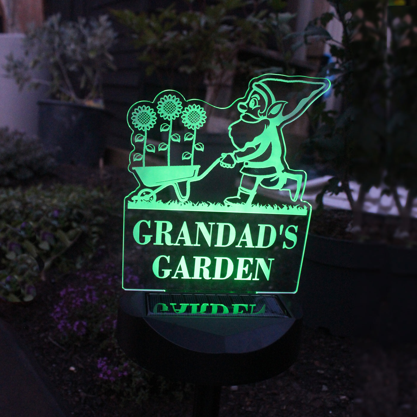 Personalised Gnome Garden Outdoor Solar Light - Truly Yours