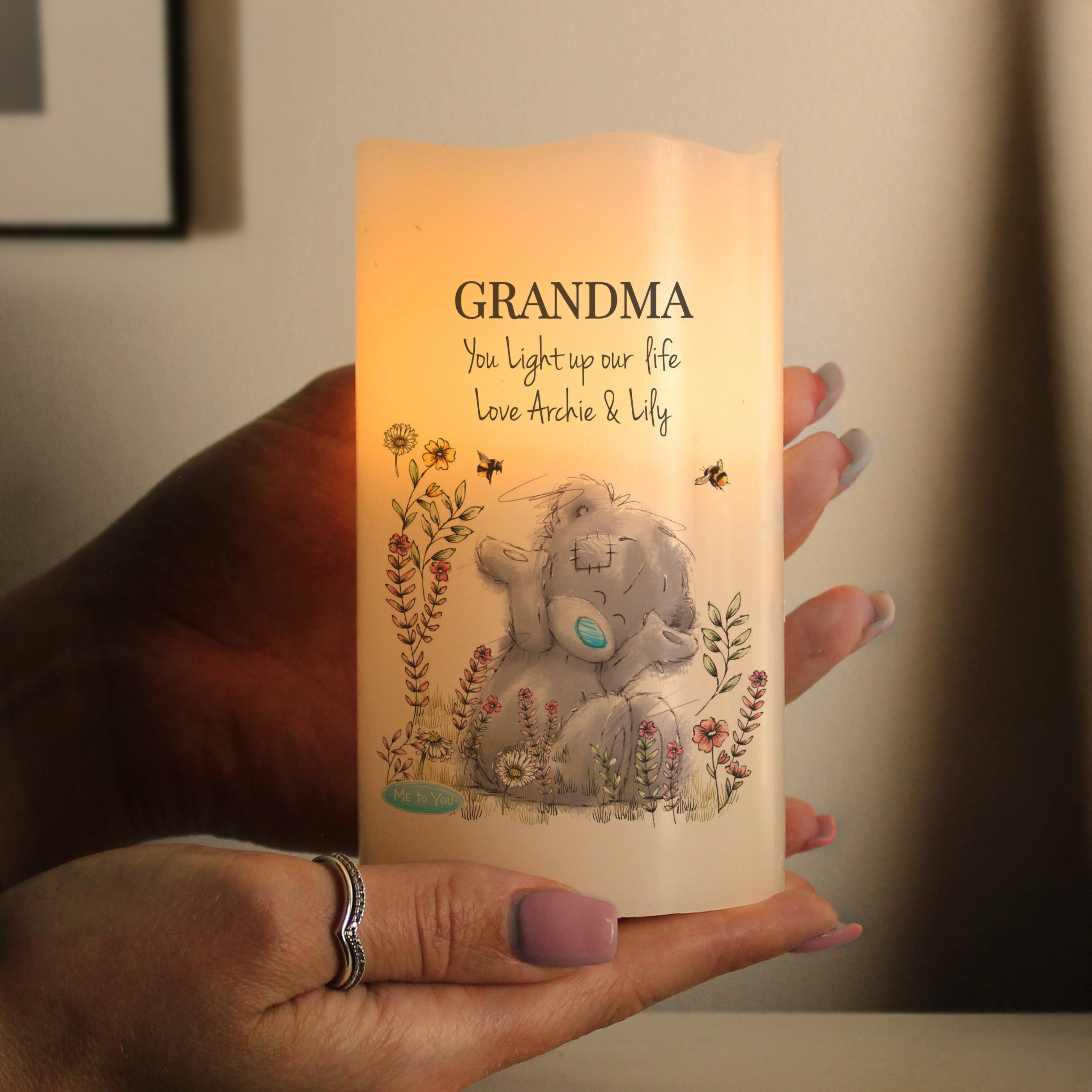 Personalised Me to You Floral LED Candle - Truly Yours