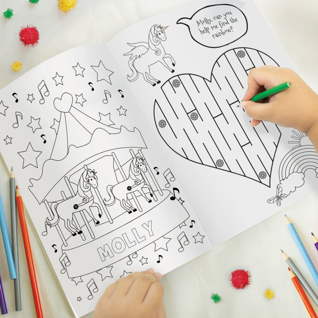 Personalised Princess & Unicorn Colouring Book - Truly Yours