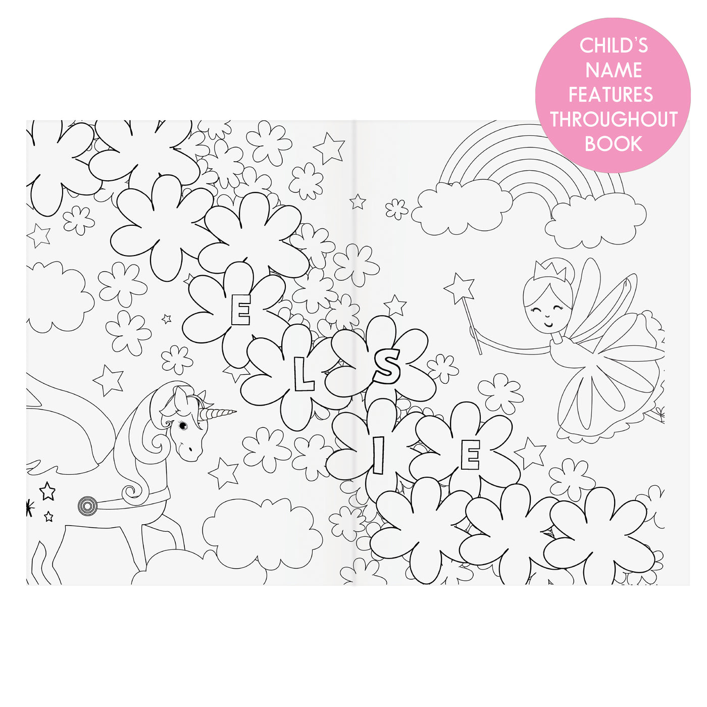 Personalised Princess & Unicorn Colouring Book - Truly Yours