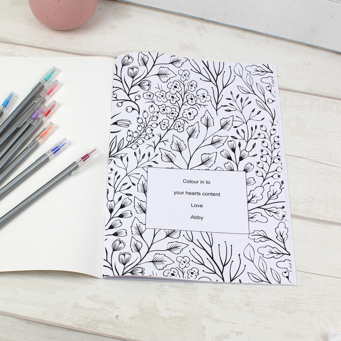 Personalised Botanical Colouring Book - Truly Yours