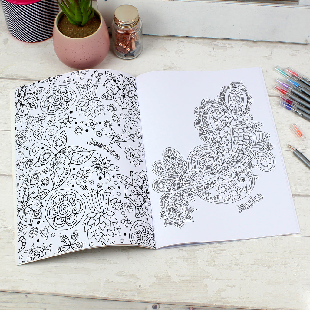 Personalised Botanical Colouring Book - Truly Yours