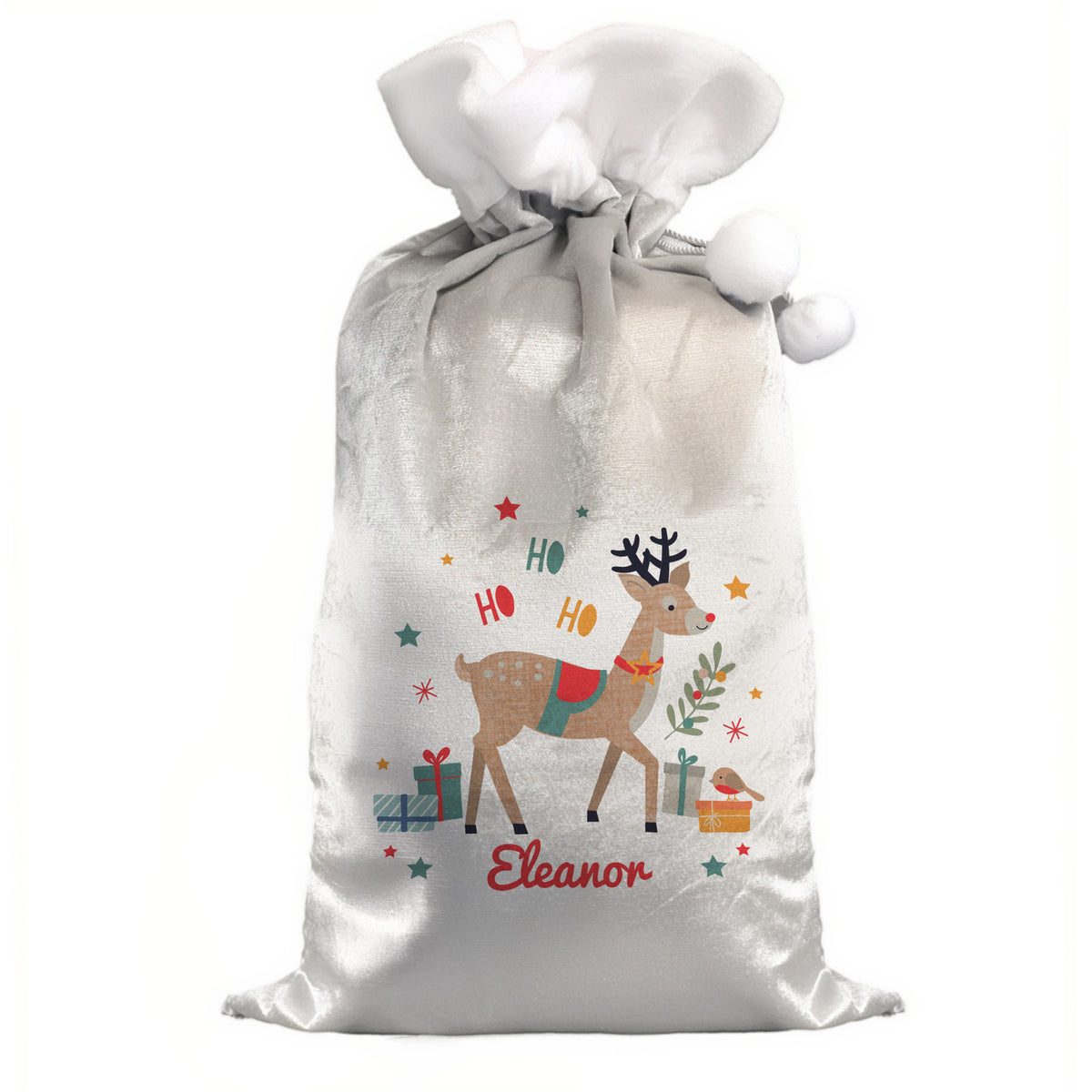 Personalised Reindeer Christmas Sack