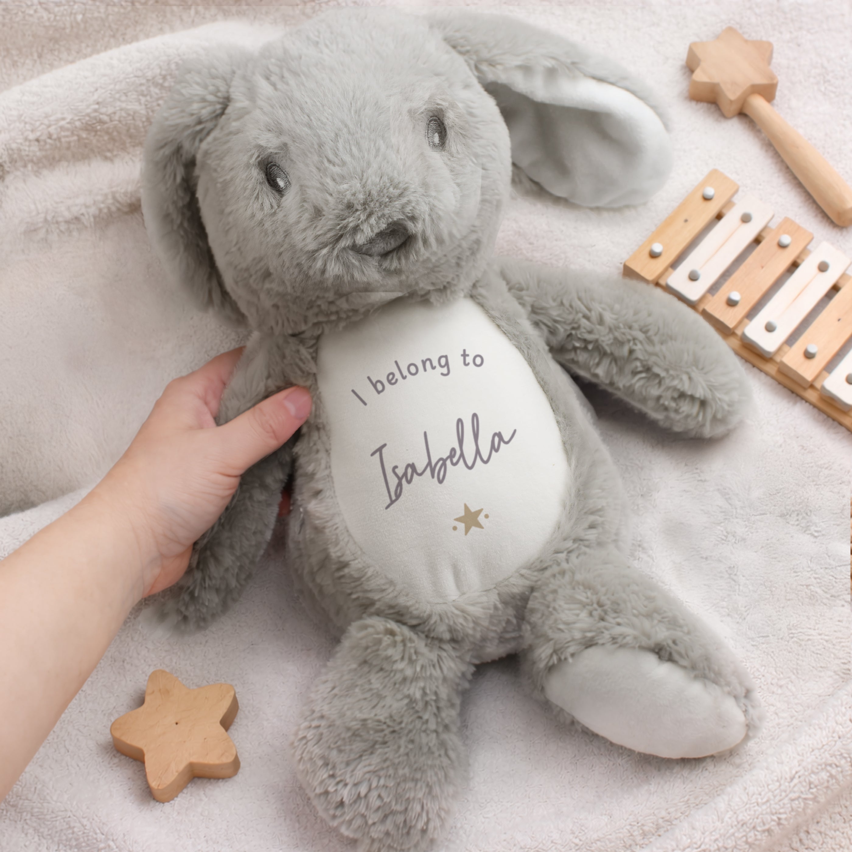 Personalised I belong to Bunny Soft toy