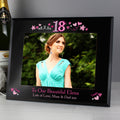 Personalised 18th Birthday Black Glass 5x7 Frame - Truly Yours