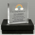 Personalised Rainbow Memorial Crystal Token - Truly Yours