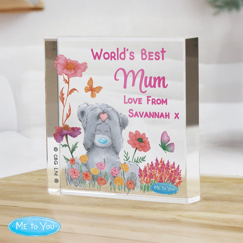 Personalised Me to You Flowery Glass Ornament Ornament