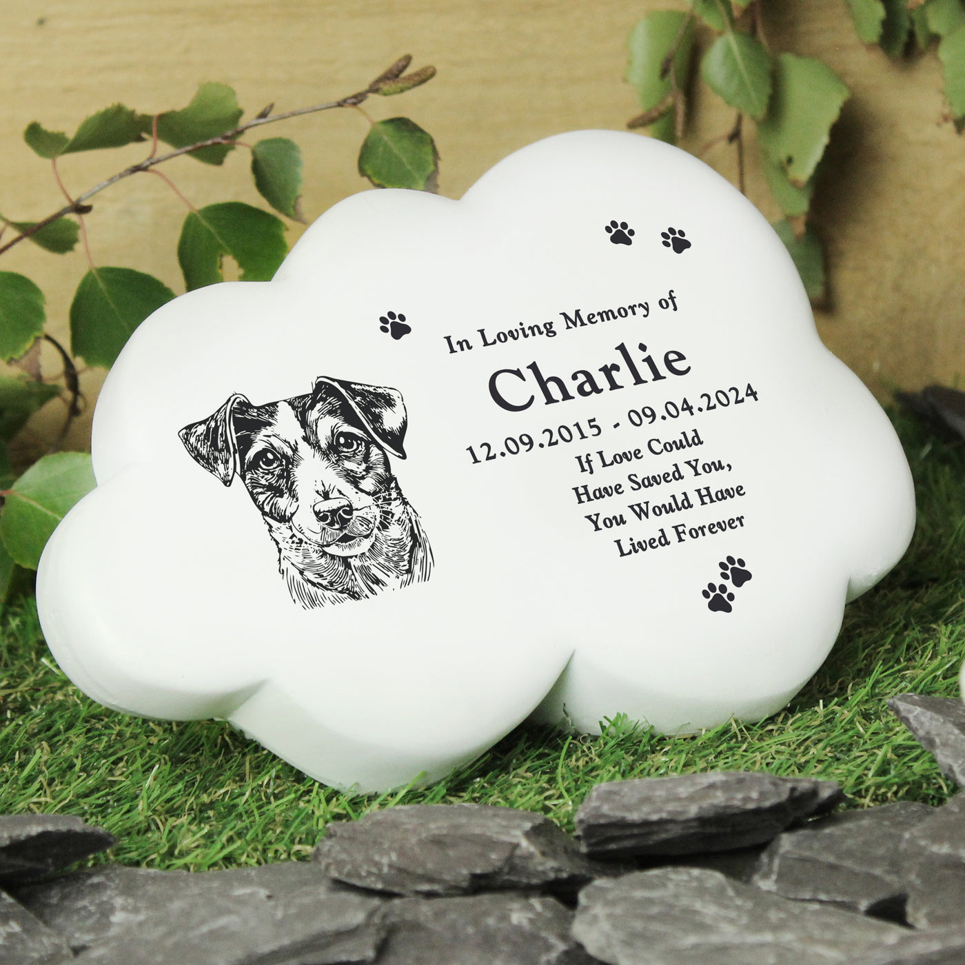 Personalised Dog Breed Garden Memorial Cloud - Truly Yours