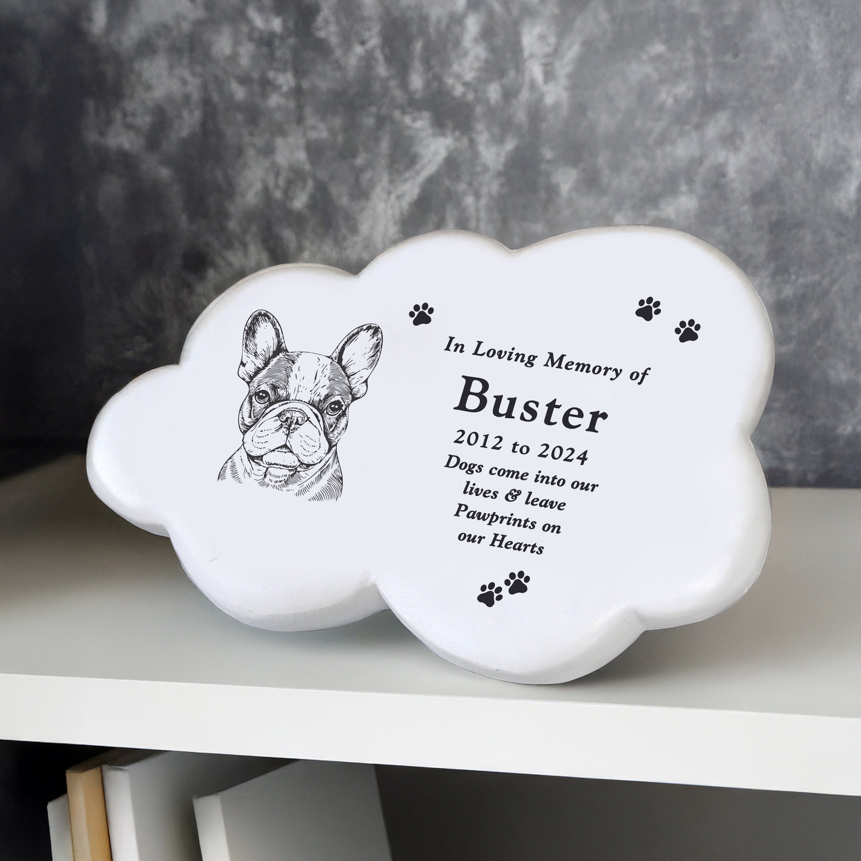 Personalised Dog Breed Garden Memorial Cloud - Truly Yours