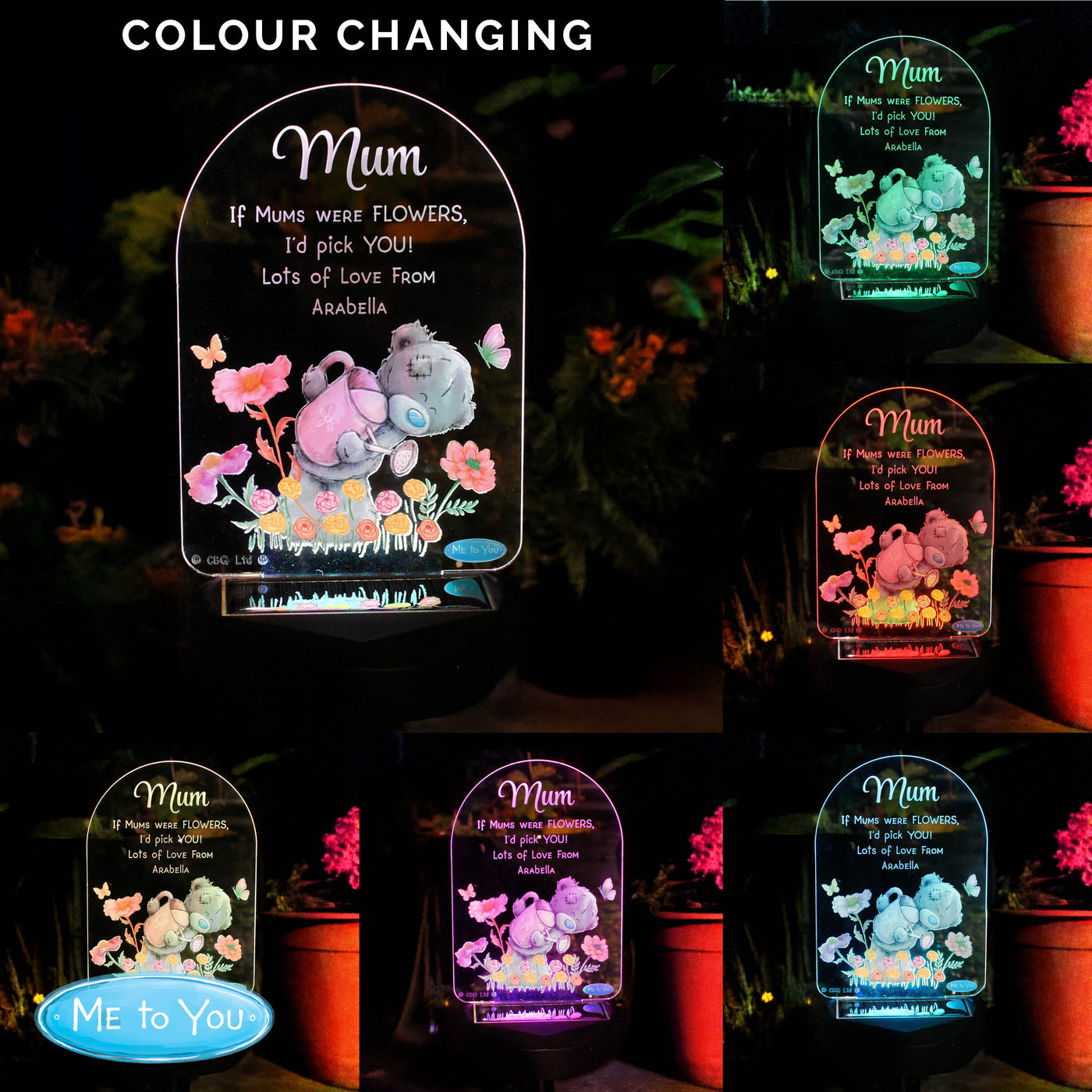 Personalised Me to You Garden LED Solar Light Solar light