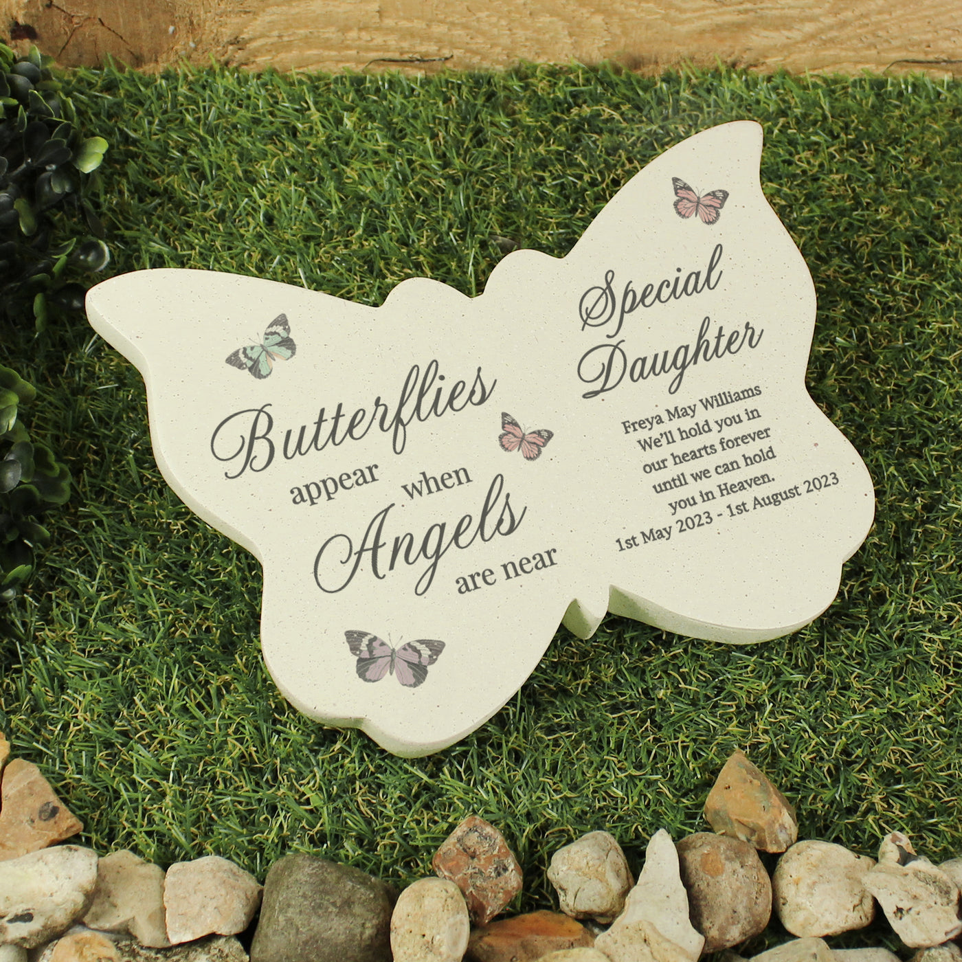 Personalised Butterflies Appear Memorial Printed Resin Butterfly - Truly Yours