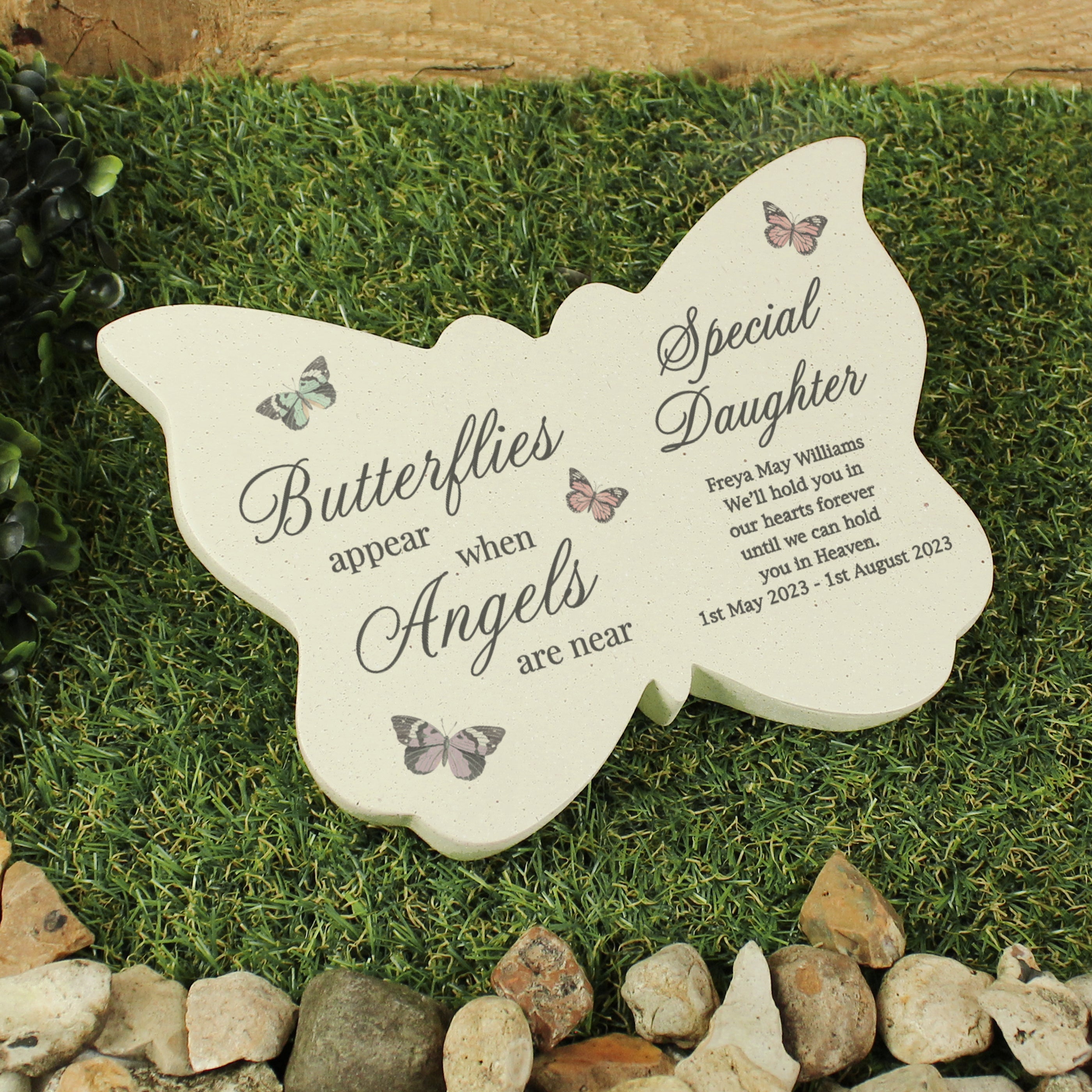 Personalised Butterflies Appear Memorial Printed Resin Butterfly - Truly Yours