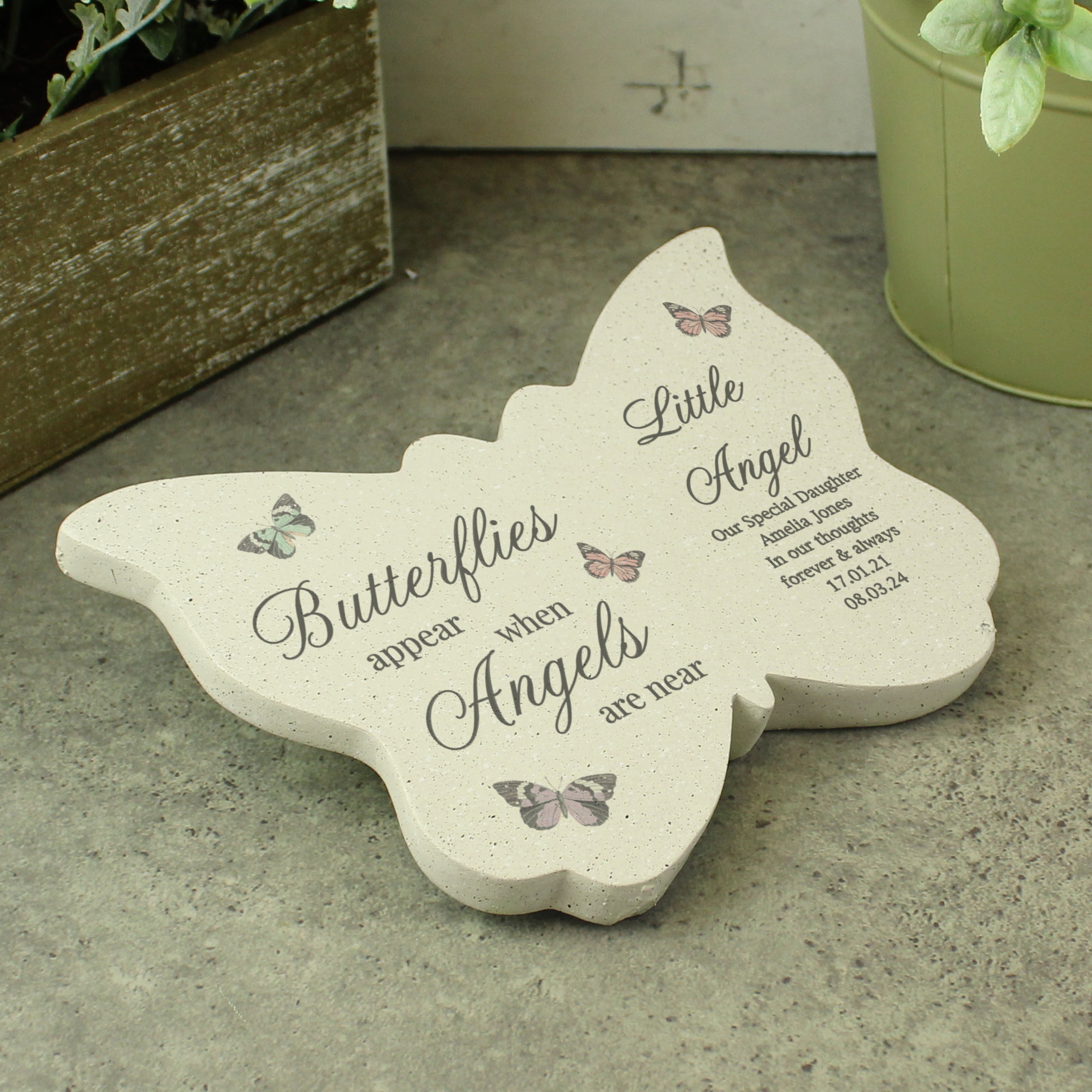 Personalised Butterflies Appear Memorial Printed Resin Butterfly - Truly Yours