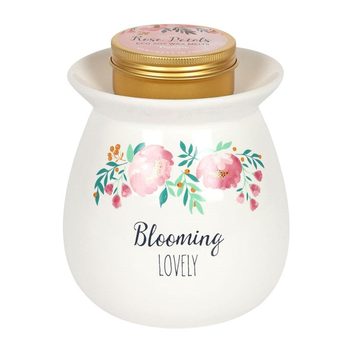 Large Blooming Lovely Wax Melt Burner Gift Set Wax burner