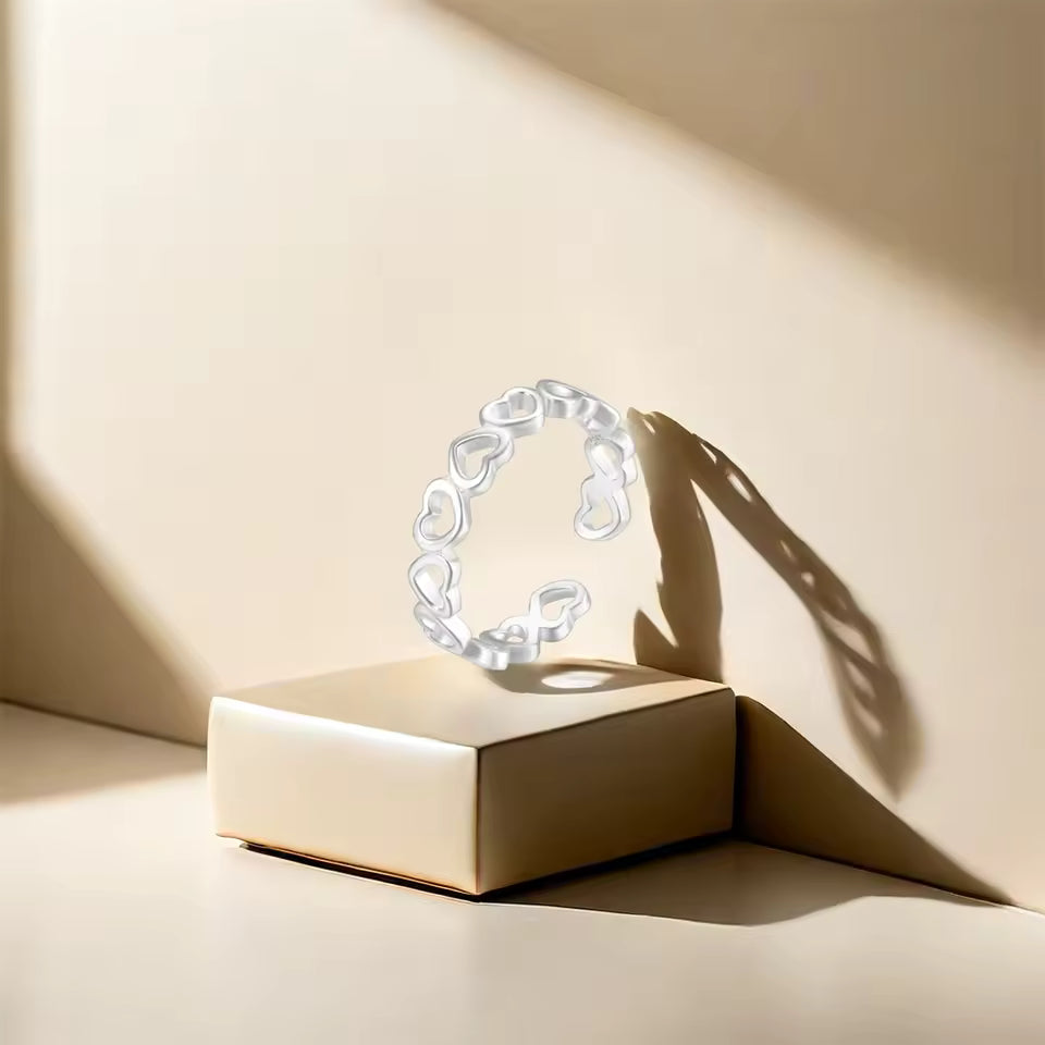 925 Sterling Silver Heart Toe Ring - 2 other designs