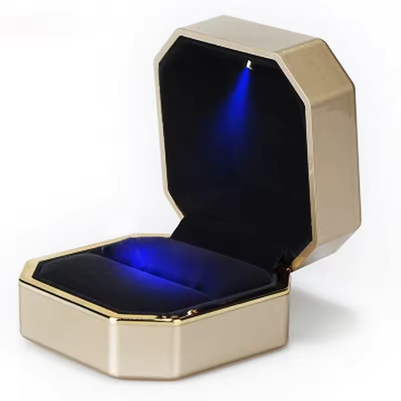 LED Lighted Luxury Velvet Jewellery Box