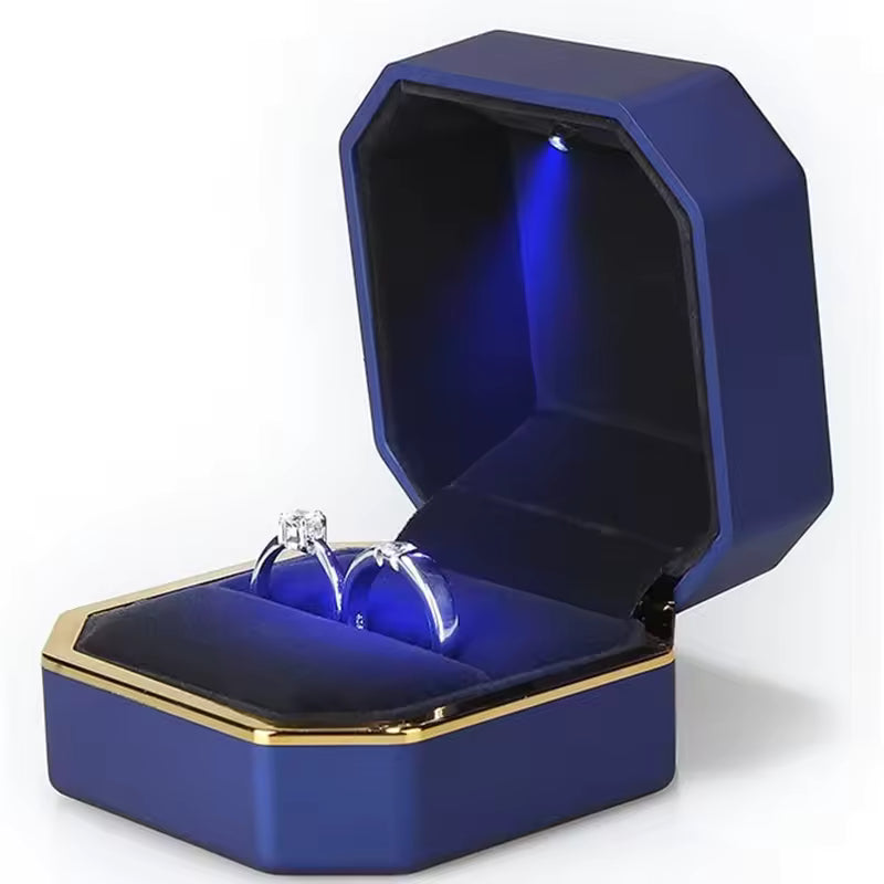 LED Lighted Luxury Velvet Jewellery Box
