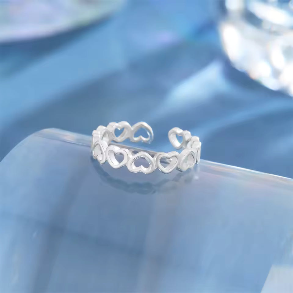 925 Sterling Silver Heart Toe Ring - 2 other designs
