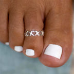 925 Sterling Silver Heart Toe Ring - 2 other designs