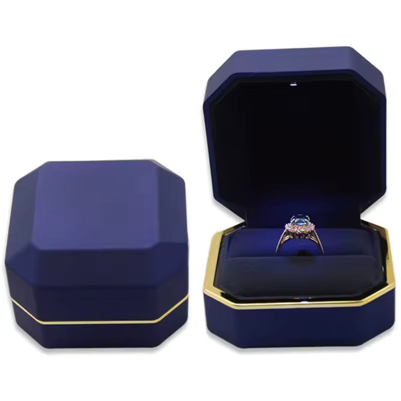 LED Lighted Luxury Velvet Jewellery Box