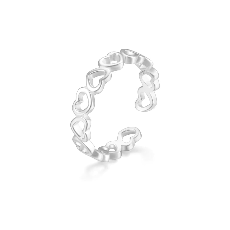 925 Sterling Silver Heart Toe Ring - 2 other designs - Truly Yours