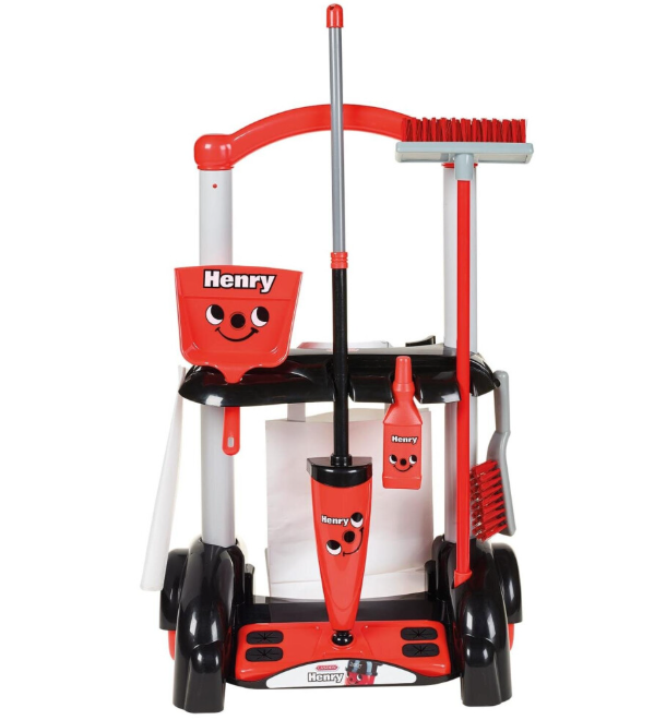 Henry Deluxe Kids Cleaning Trolley Play Set – Toy Vacuum & Cleaning Accessories - Truly Yours