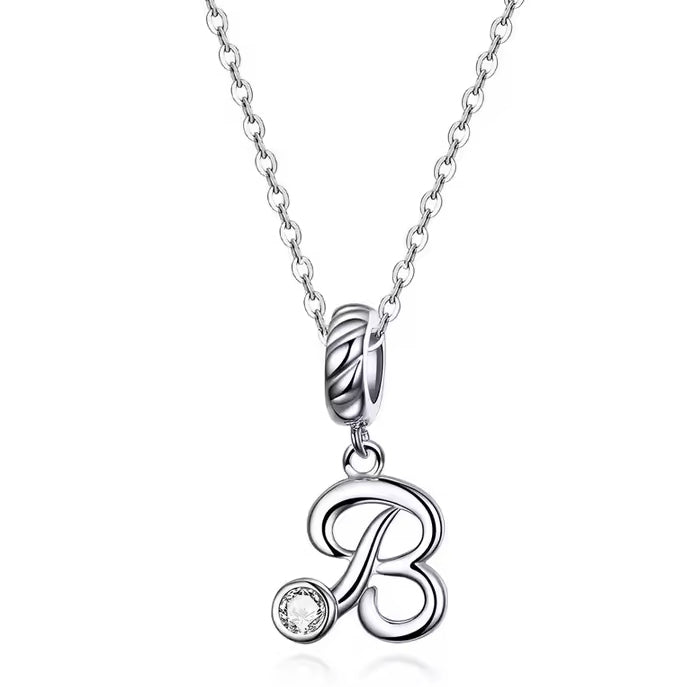 925 Sterling Silver Initial Necklace - Truly Yours