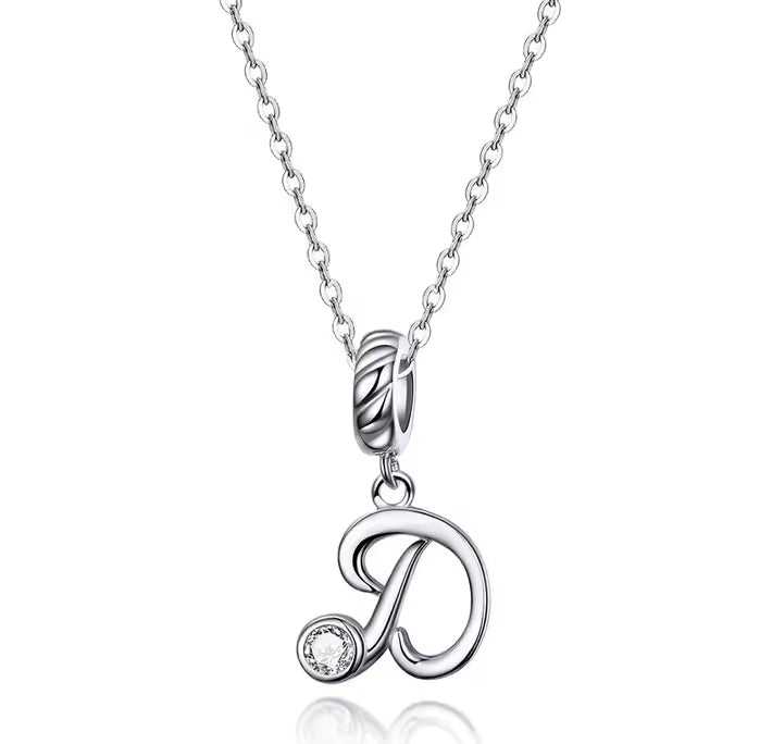 925 Sterling Silver Initial Necklace - Truly Yours