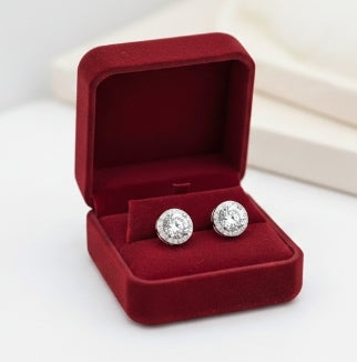 925 Silver Cubic Zirconia Stud Earrings - Truly Yours