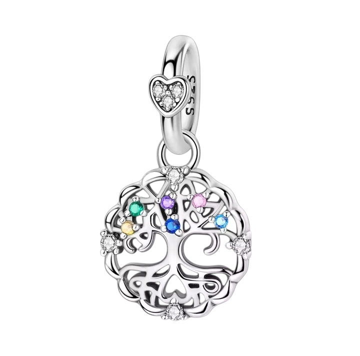 925 Sterling Silver Family & Love Heart Charms