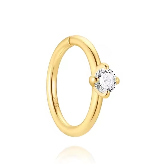 925 Silver Nose Rings Gold Colour