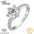 Moissanite Engagement Ring - 0.5ct Round Cut, S925 Sterling Silver - Truly Yours