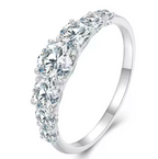 Bamoer Heart Setting Moissanite Ring