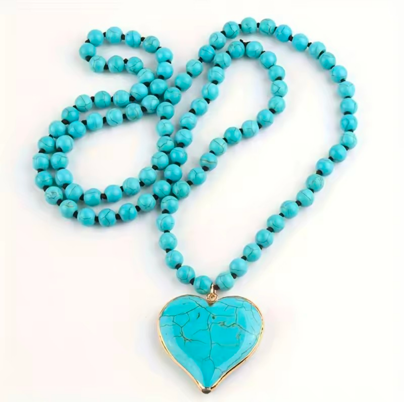 Vintage Turquoise Heart Pendant - Truly Yours