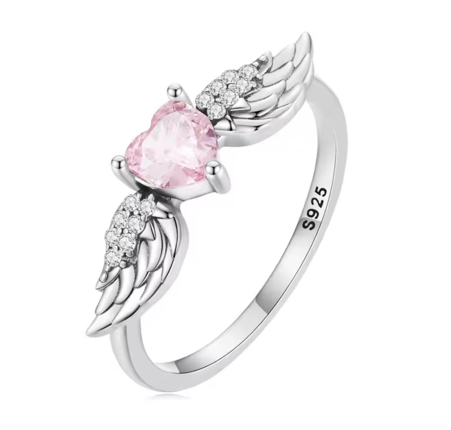 925 Sterling Silver Angel Wing Ring – 2 Colours