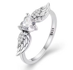 925 Sterling Silver Angel Wing Ring – 2 Colours