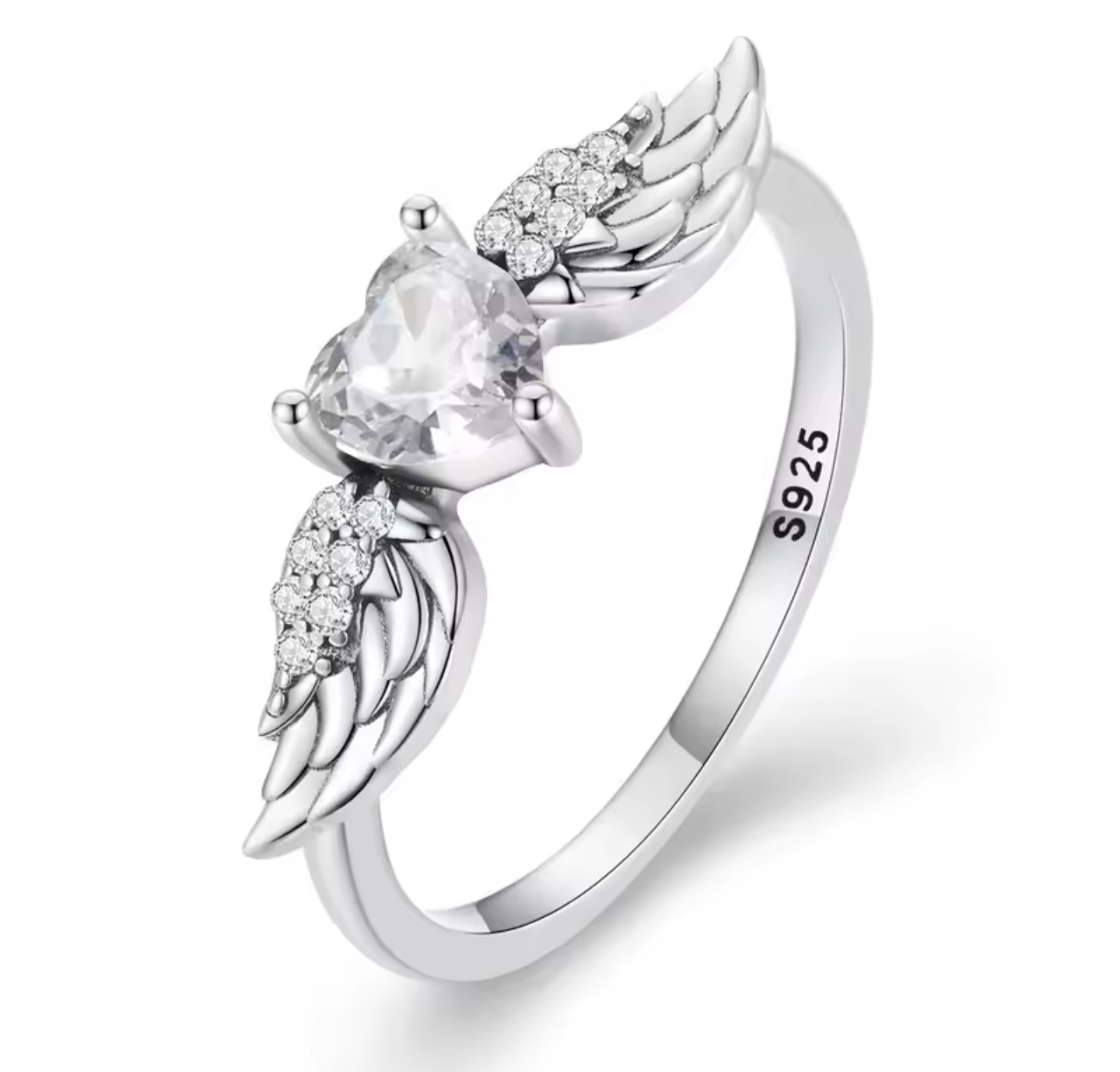 925 Sterling Silver Angel Wing Ring – 2 Colours