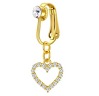 Crystal-Embedded Fake Navel Clips